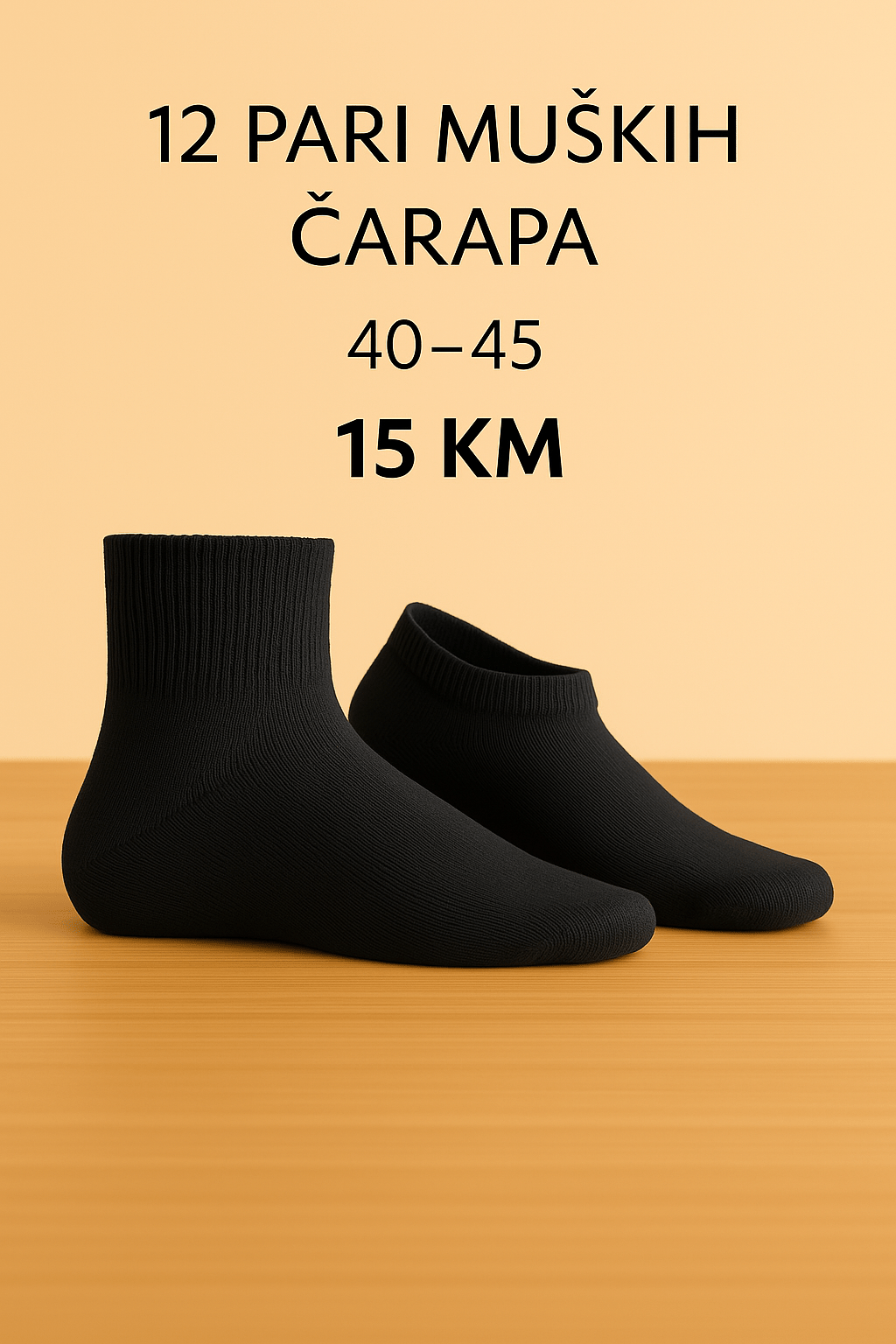 12 pari muških čarapa Milano Sport