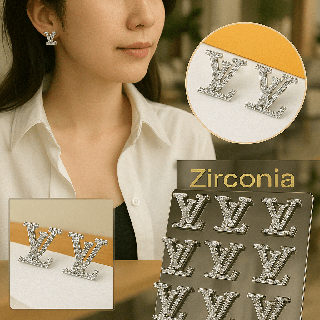12 prstenastih naušnica “LV Luxury Zirconia”