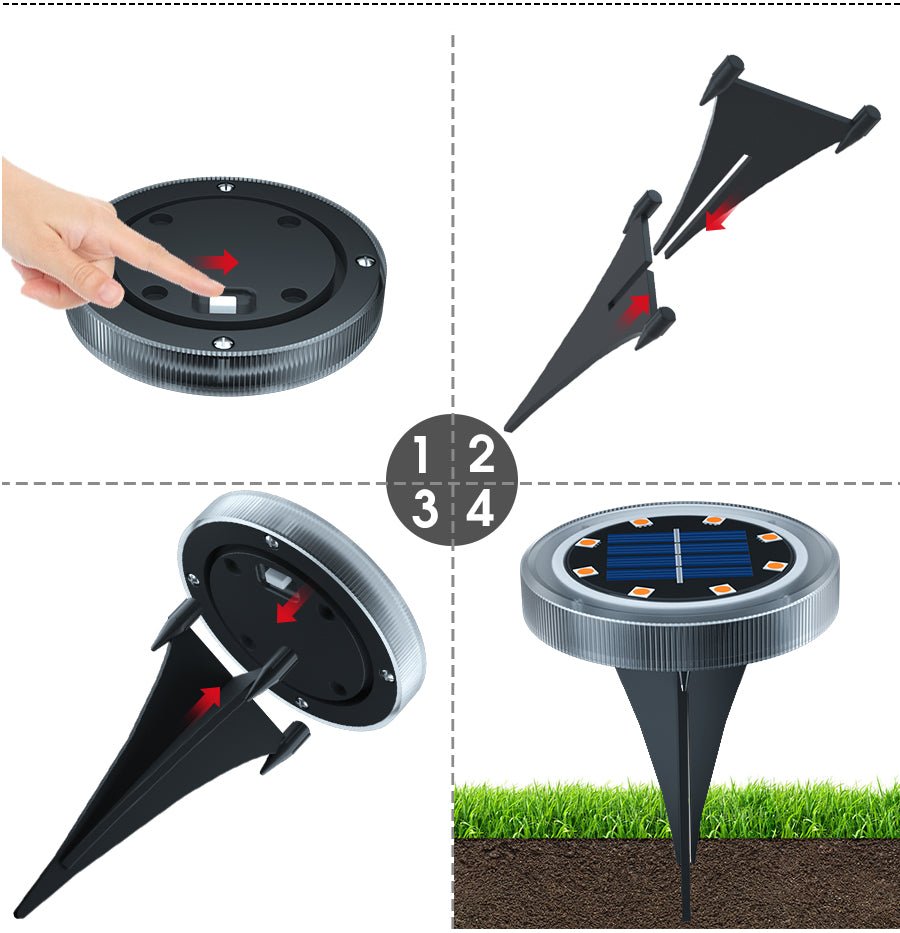 4-dijelni set solarnih vrtnih lampi