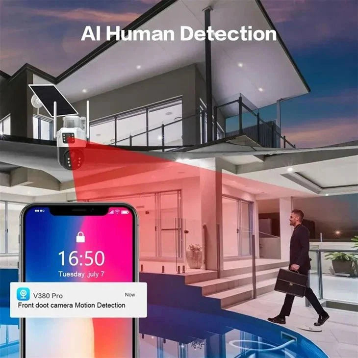 Solarna Sigurnosna Kamera s Dvostrukim Zaslonom