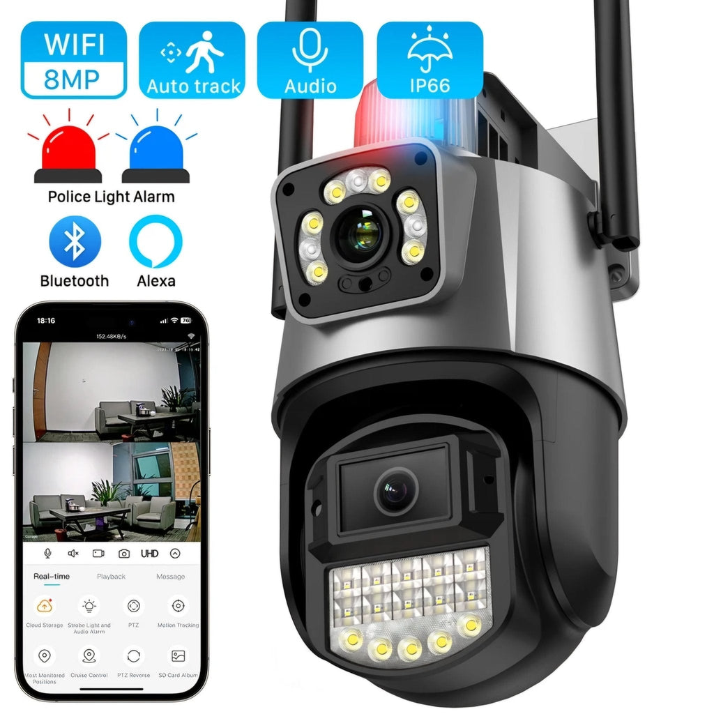 4K 8MP dvostruka WiFi kamera