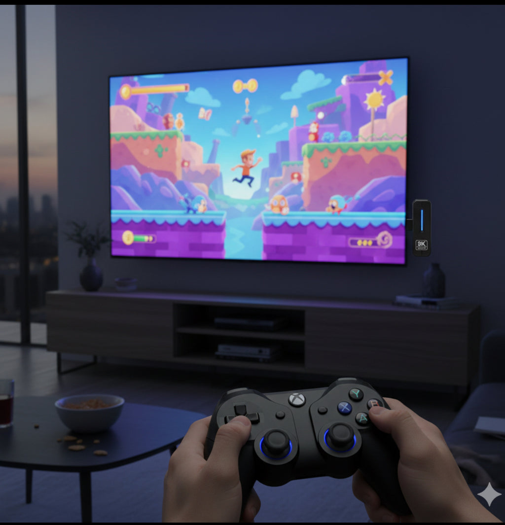 Game TV Stick + Android TV Box "Q9 Pro"