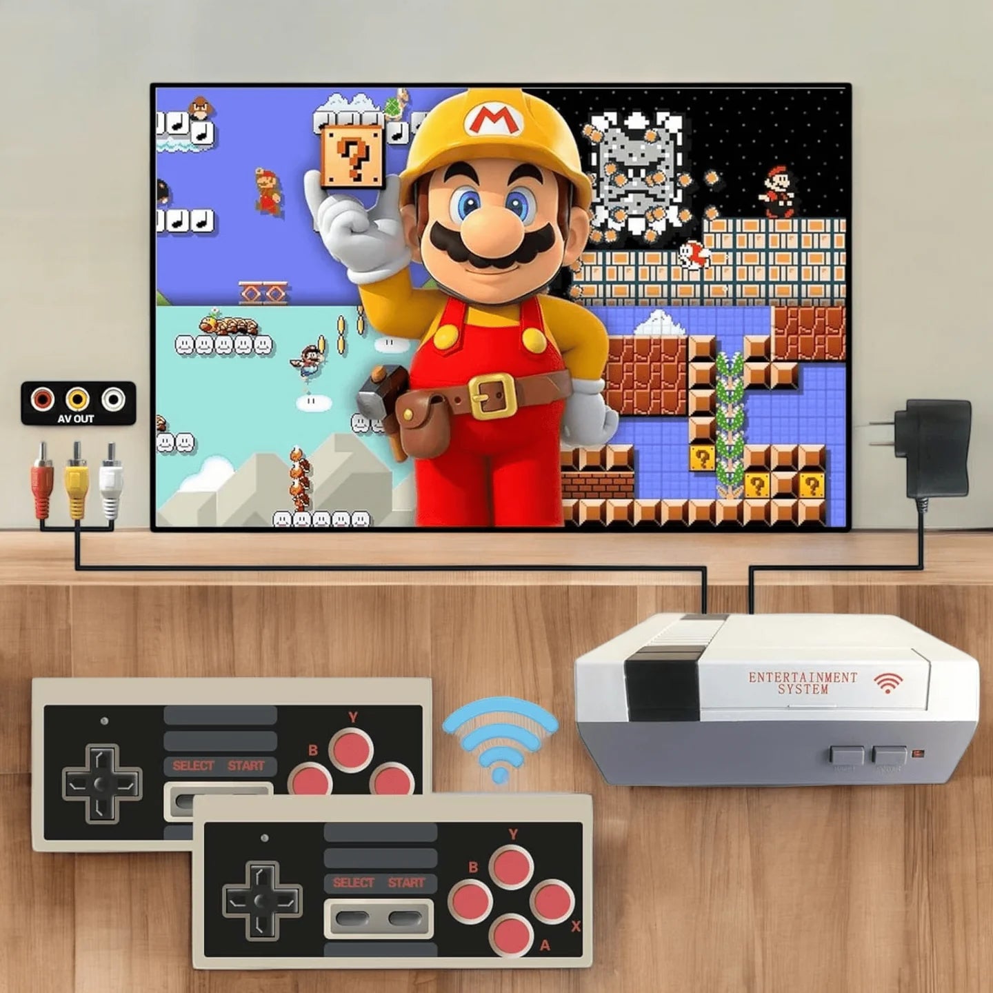 Retro igraća konzola s bežičnim kontrolerima "Eony FC 3000"