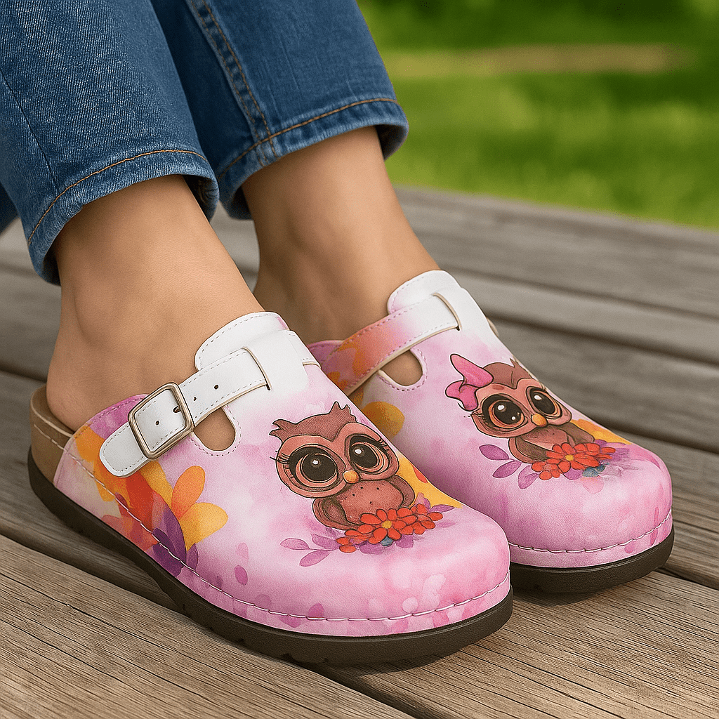 Anatomske klompe Pink Owl