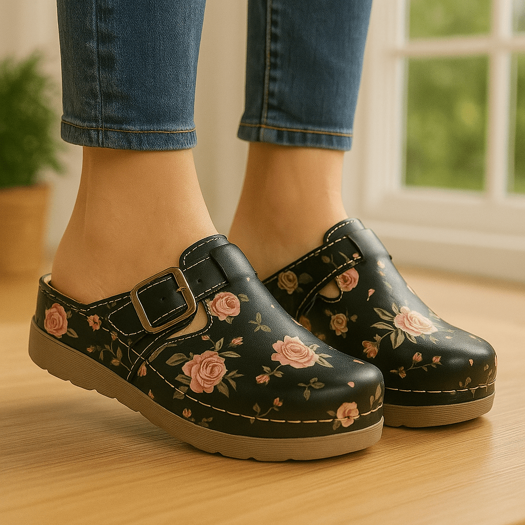 Anatomske klompe Roses Black