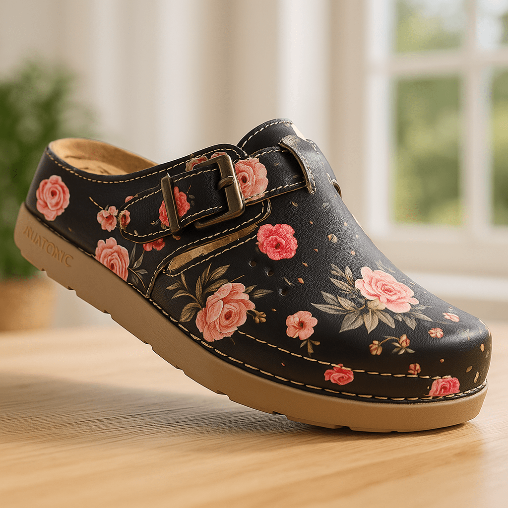 Anatomske klompe Roses Black