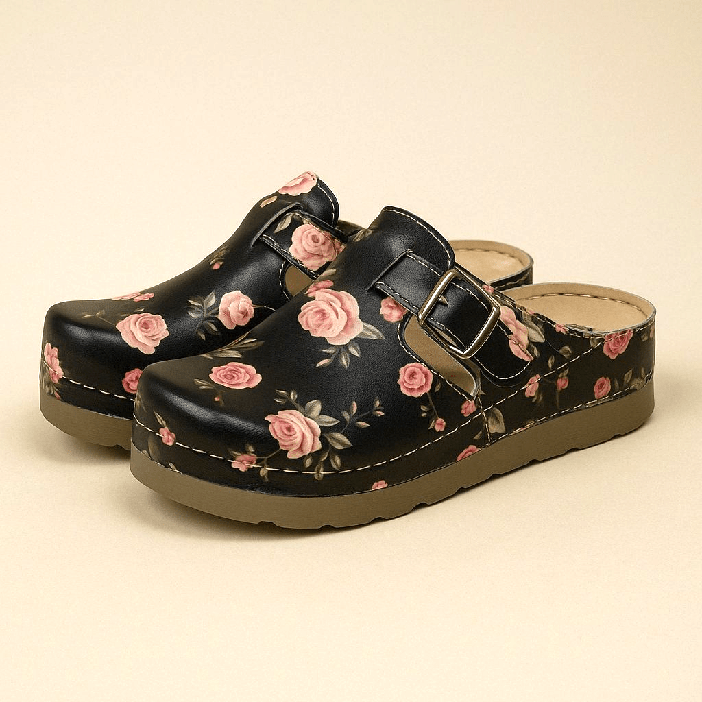 Anatomske klompe Roses Black