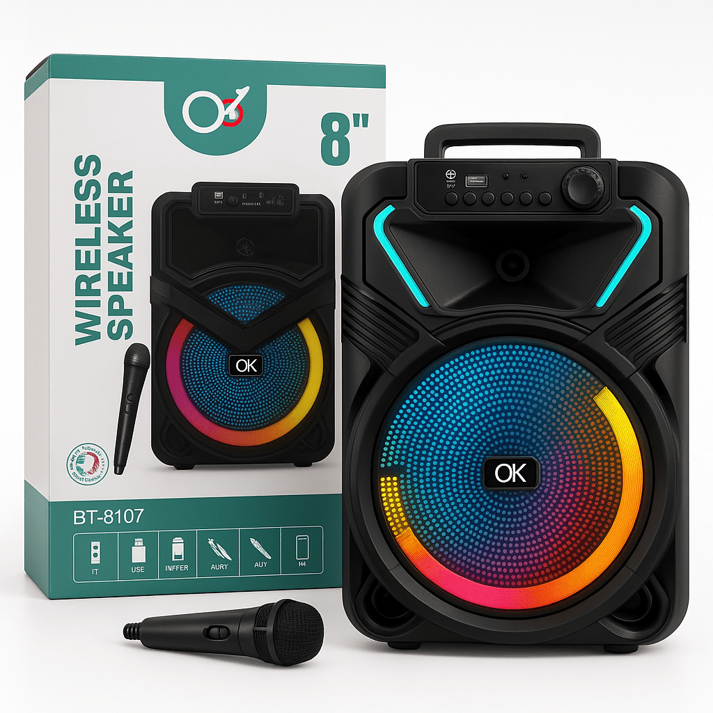 Bežični Bluetooth Zvučnik 8” s Mikrofonom
