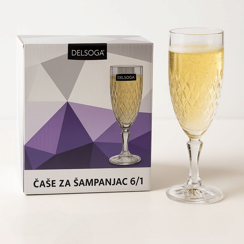 Čaše za šampanjac 6/1