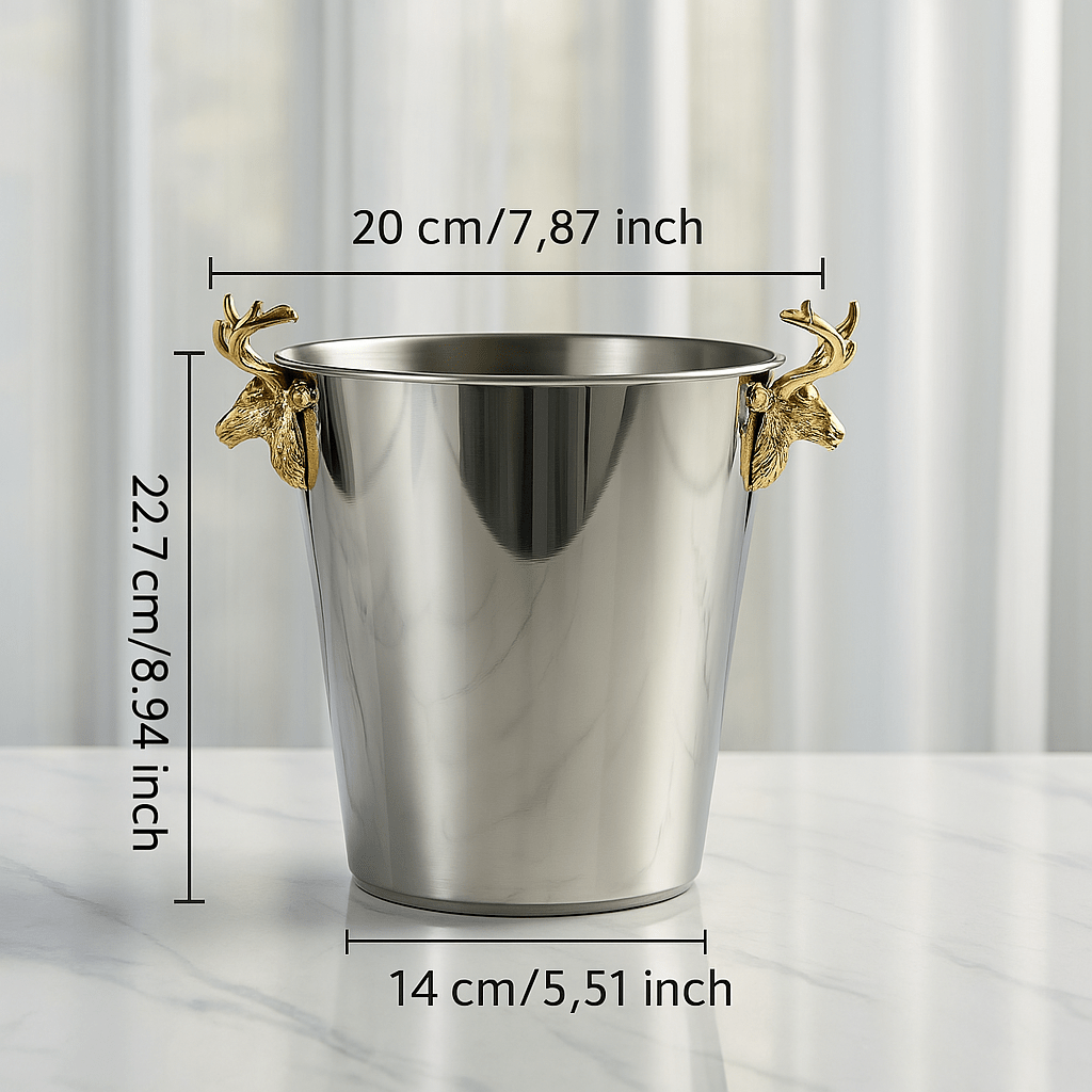 Dekorativni inox hink za led