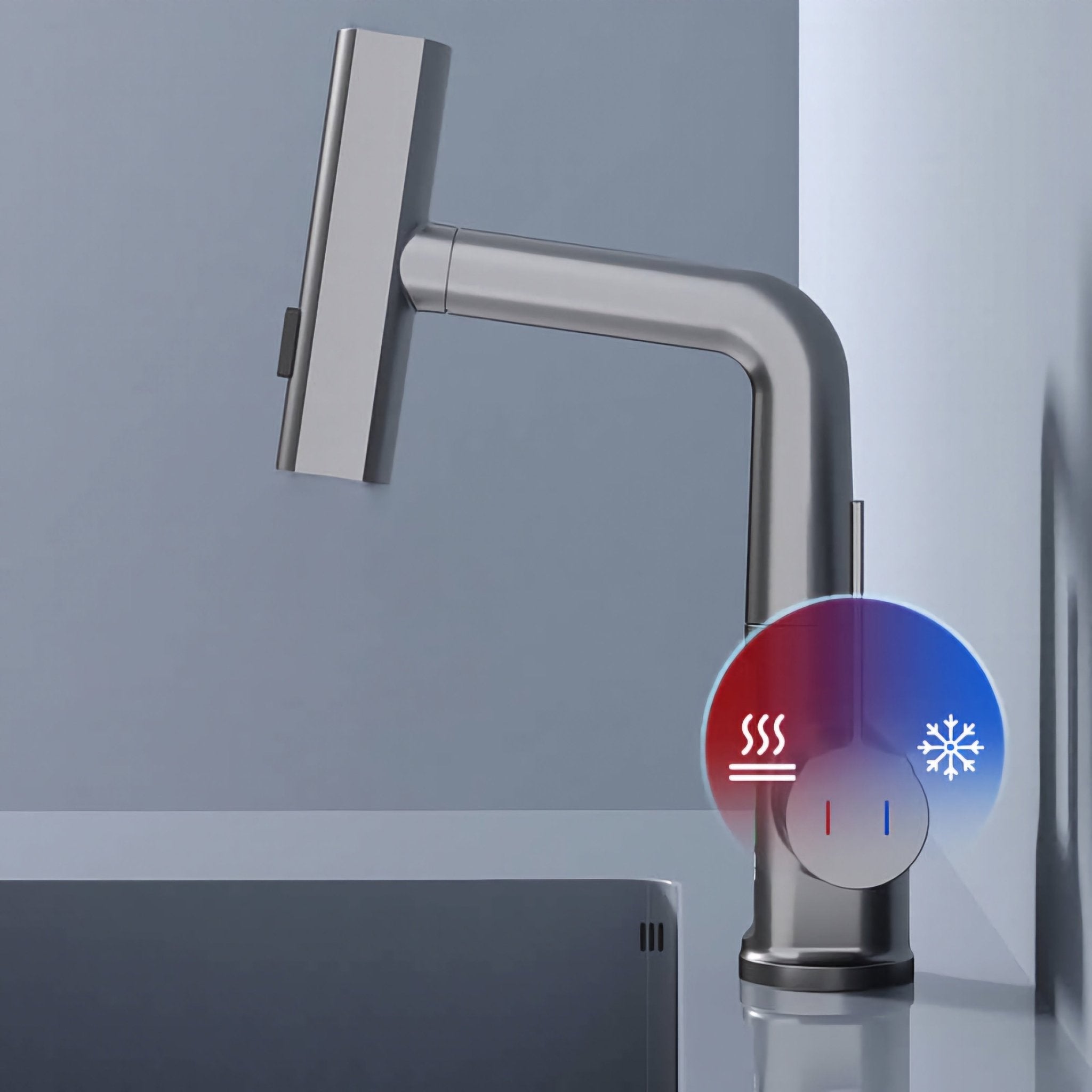 Digitalna teleskopska česma s LED displayom