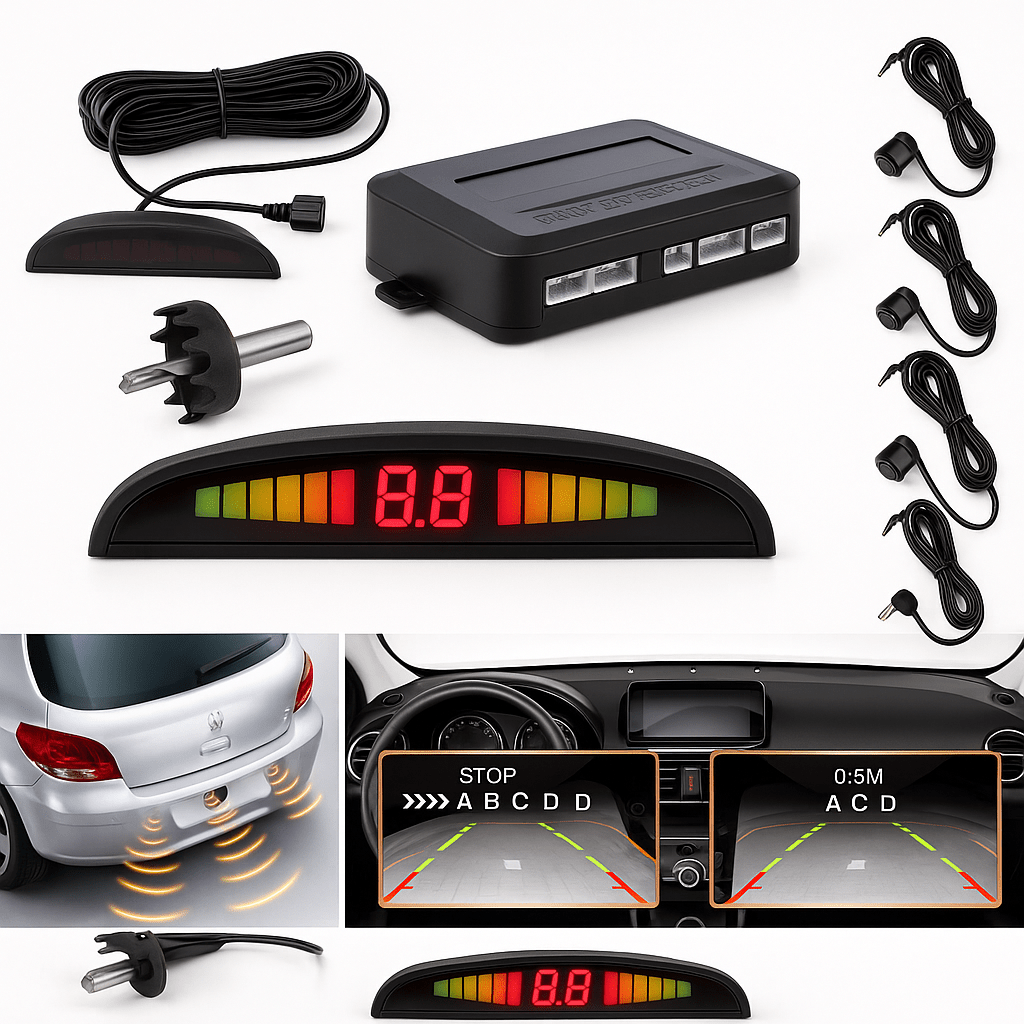 Digitalni Parking Senzor s LED Ekranom i 4 Sonde