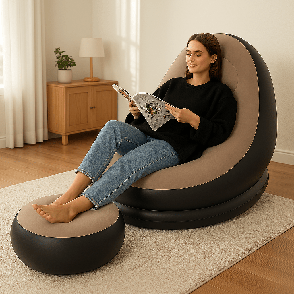 Fotelja s Tabureom na Napuhavanje