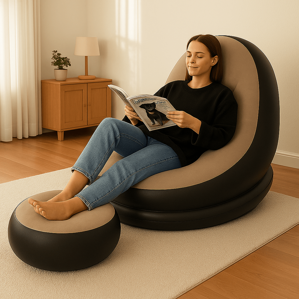 Fotelja s Tabureom na Napuhavanje