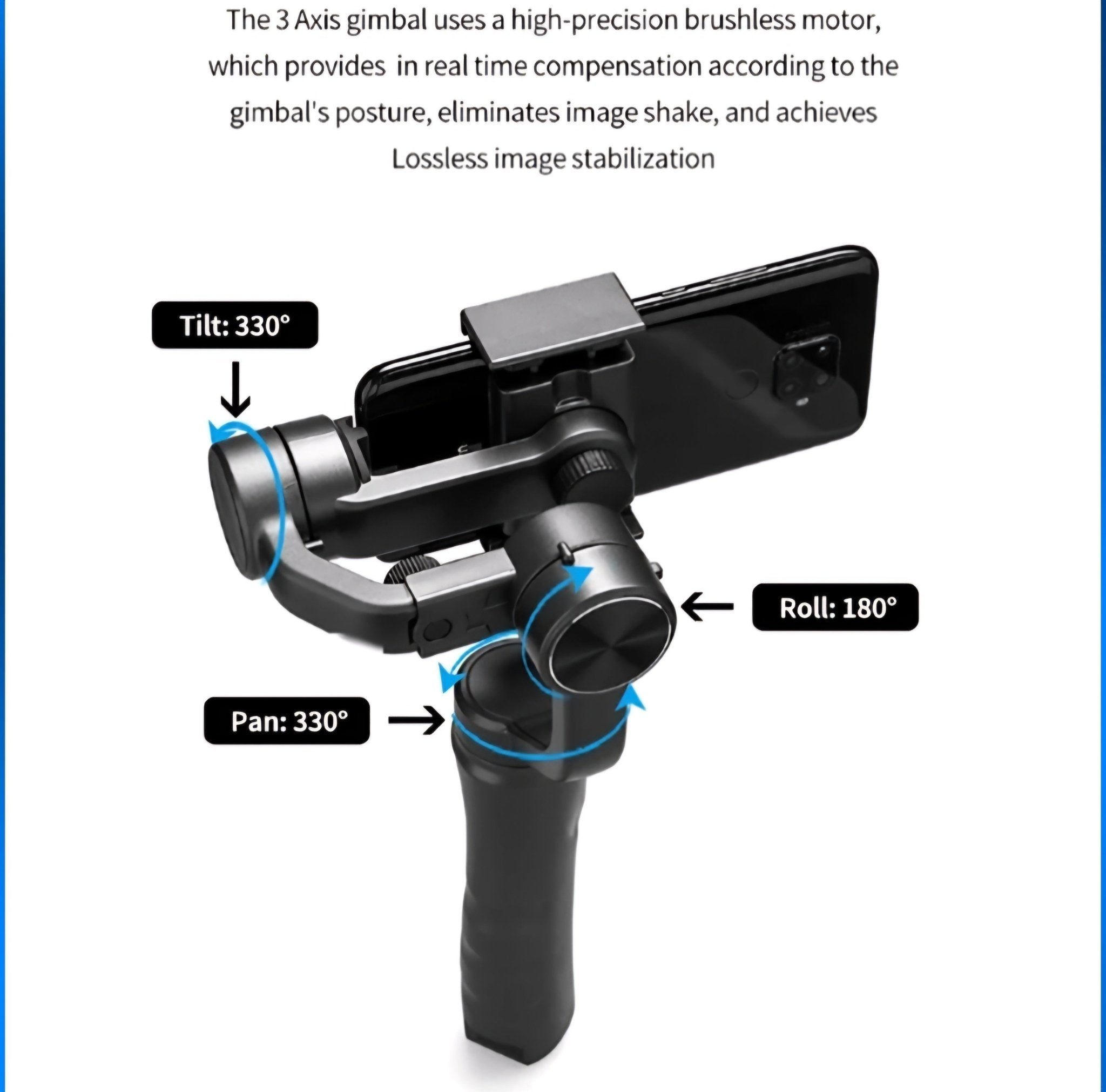 Gimbal Stabilizator za Pametne Telefone s 3-osi