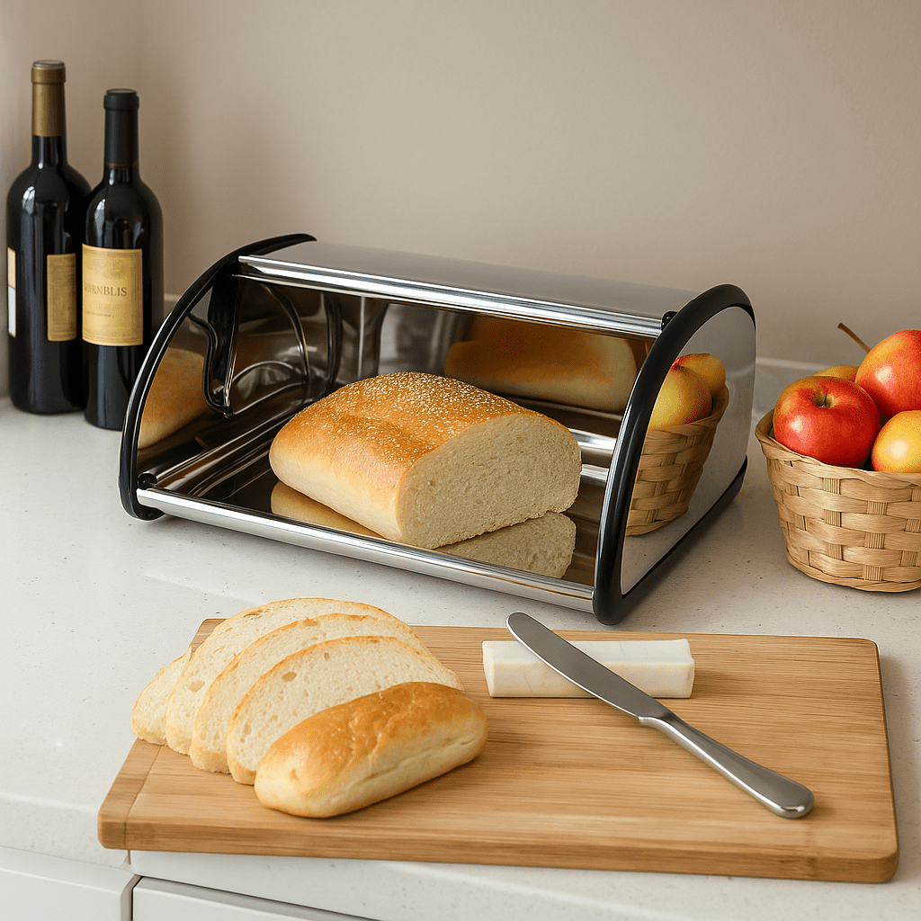 Inox Kutija za Kruh s Prozorom