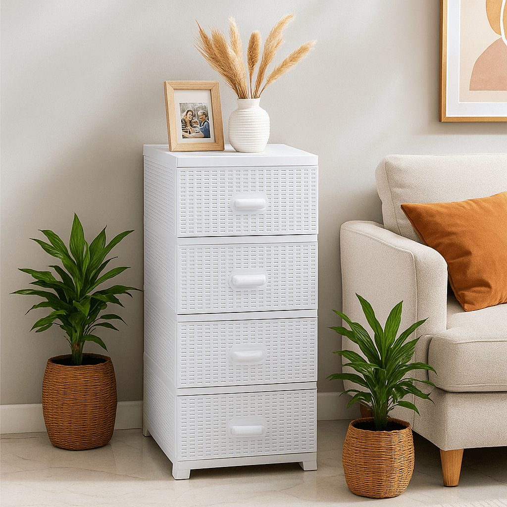 Komoda ratan s 4 ladice