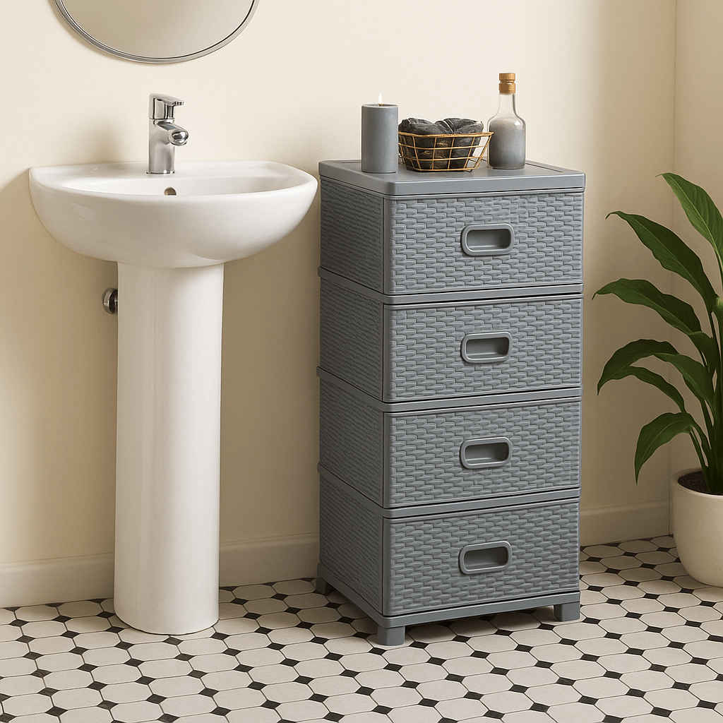 Komoda ratan s 4 ladice