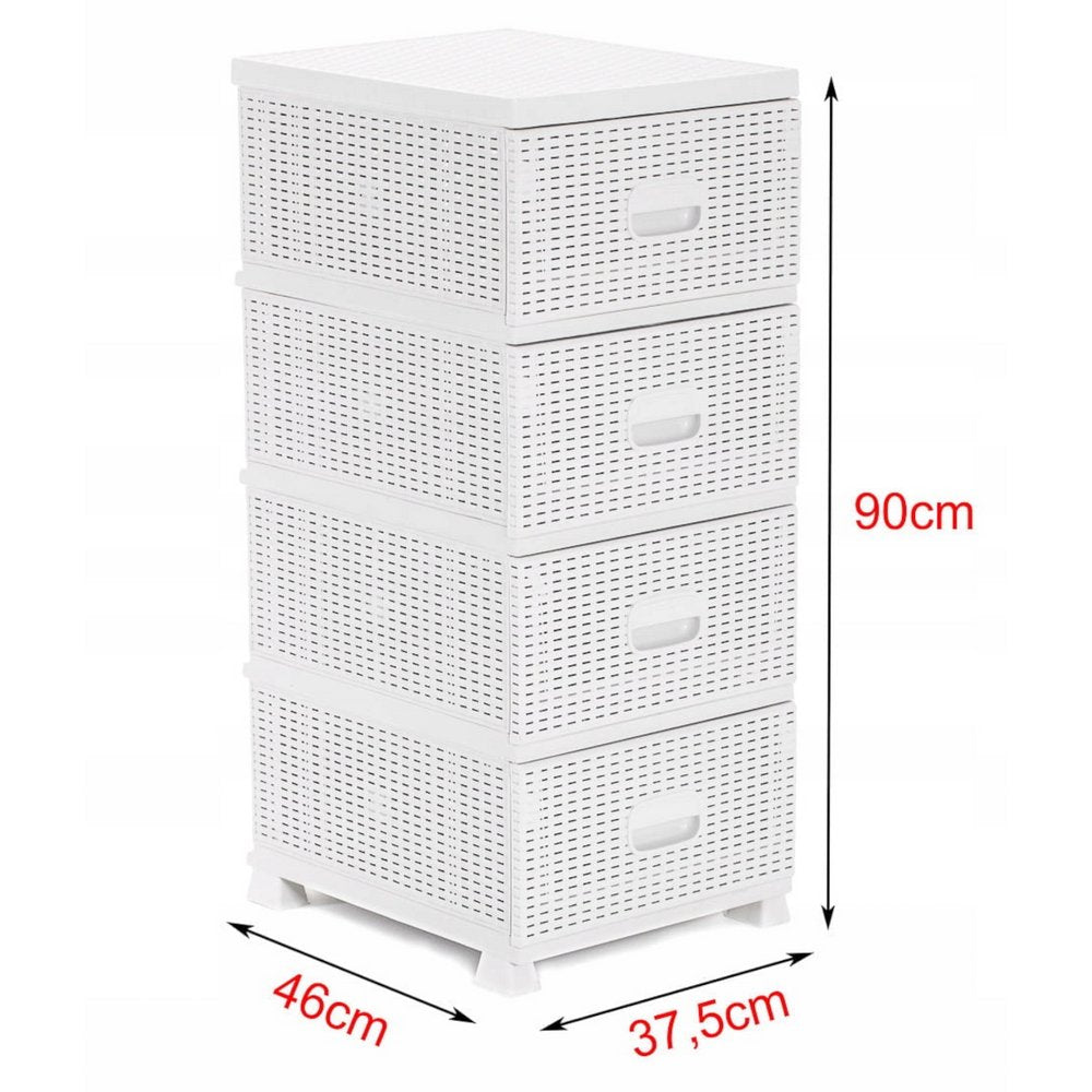 Komoda ratan s 4 ladice