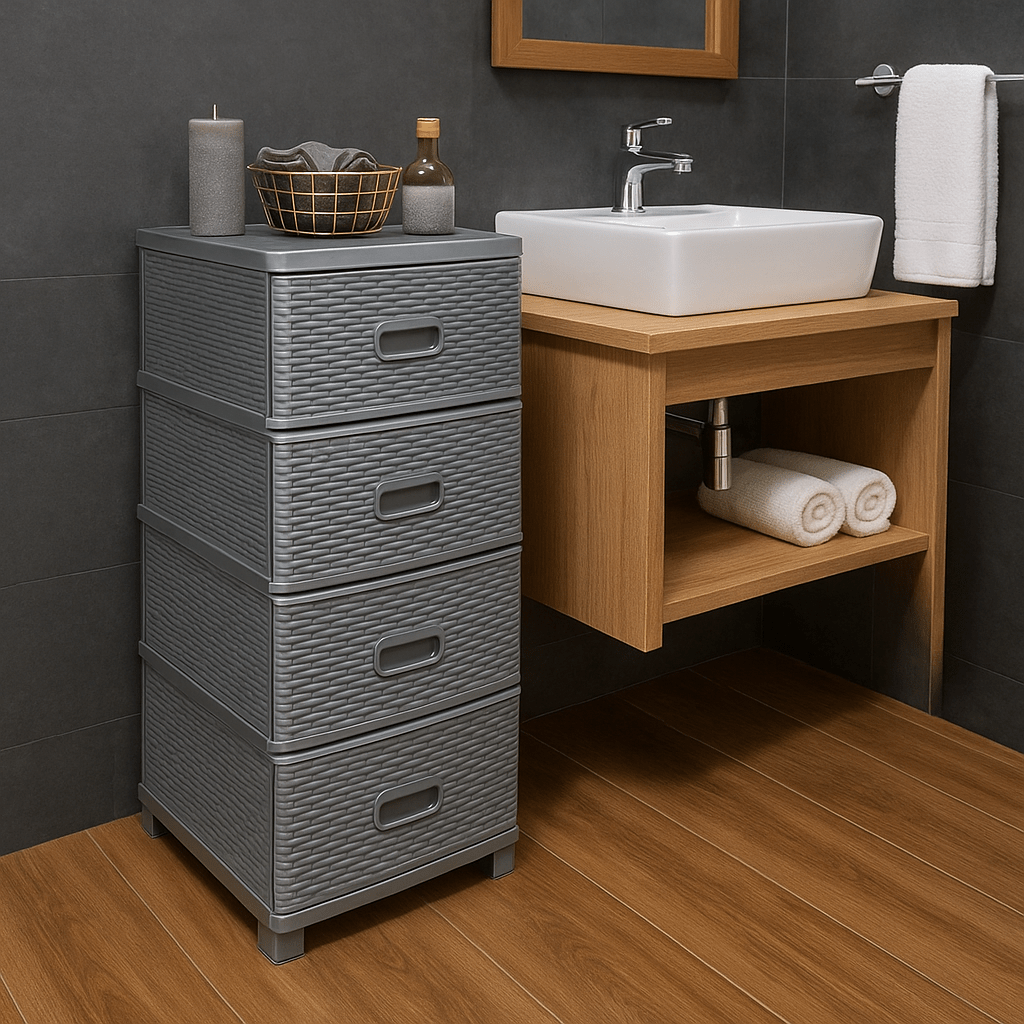 Komoda ratan s 4 ladice