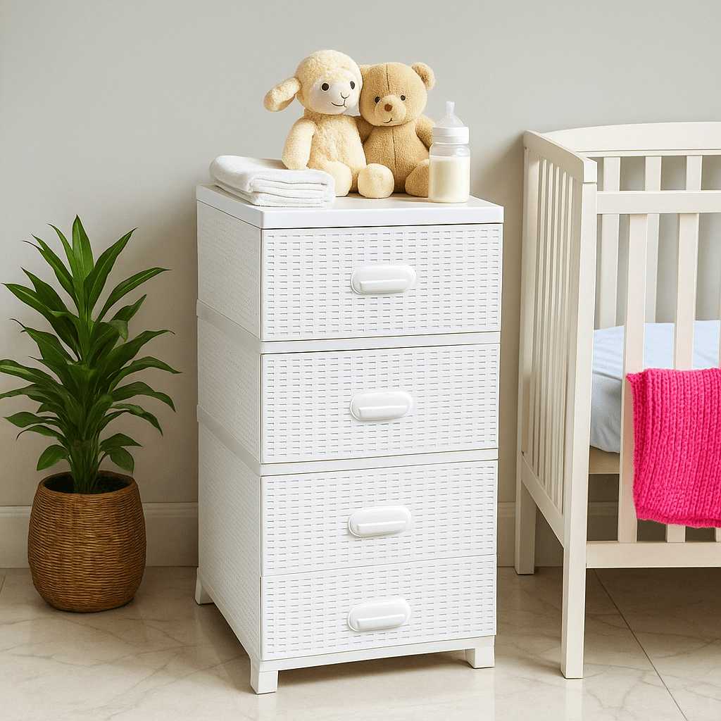 Komoda ratan s 4 ladice