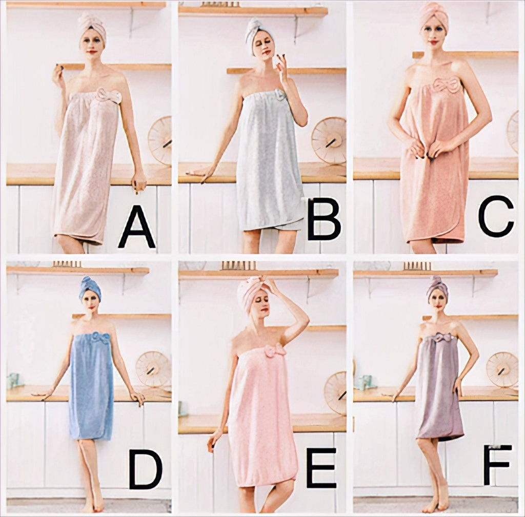 Kupaonski ogrtač sa turbanom