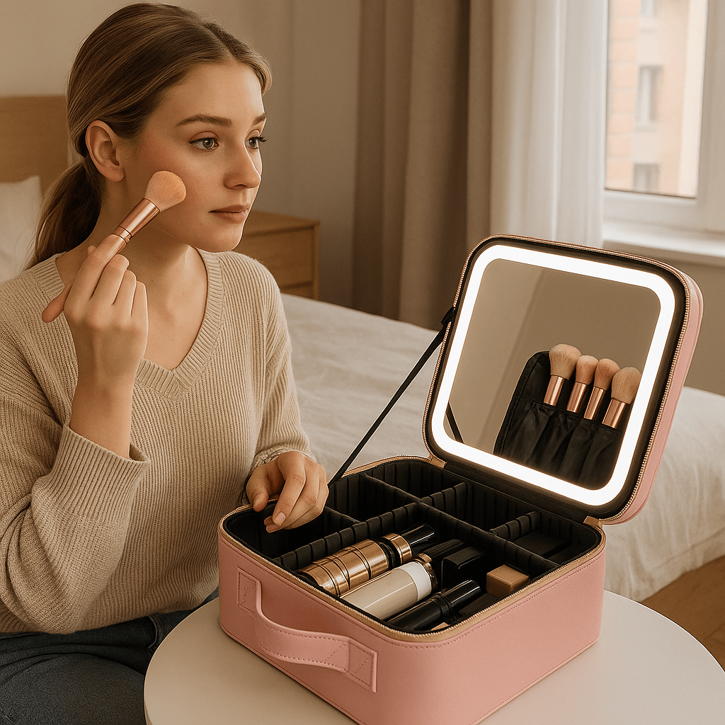 LED Kozmetičko Ogledalo sa Torbicom za Šminku