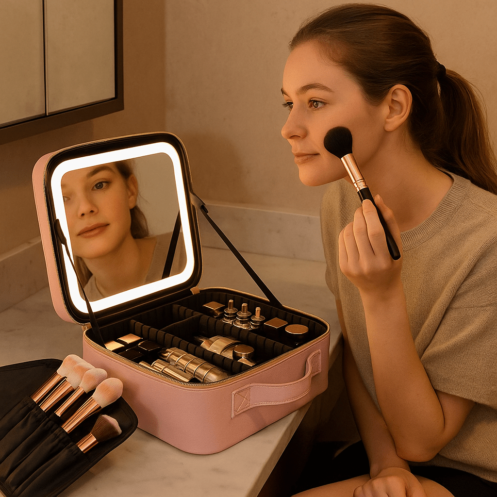 LED Kozmetičko Ogledalo sa Torbicom za Šminku