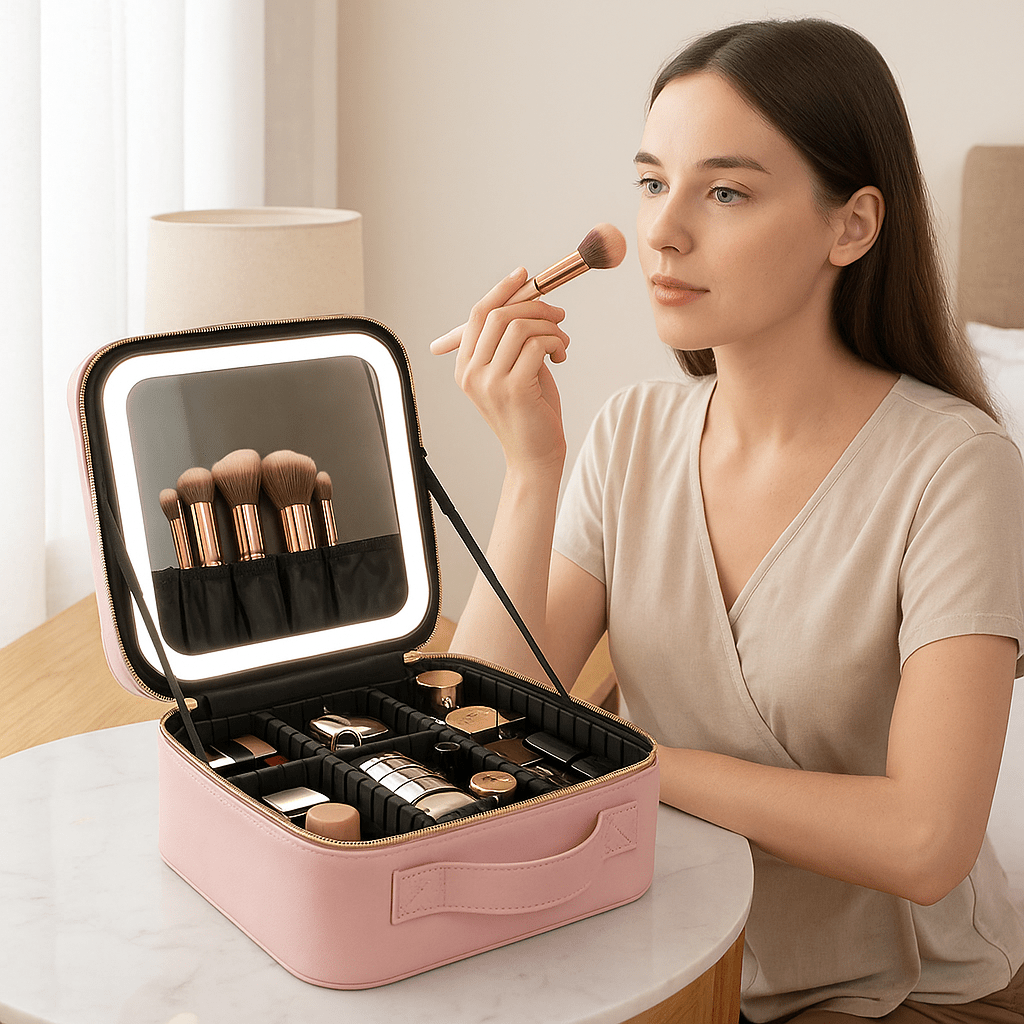 LED Kozmetičko Ogledalo sa Torbicom za Šminku