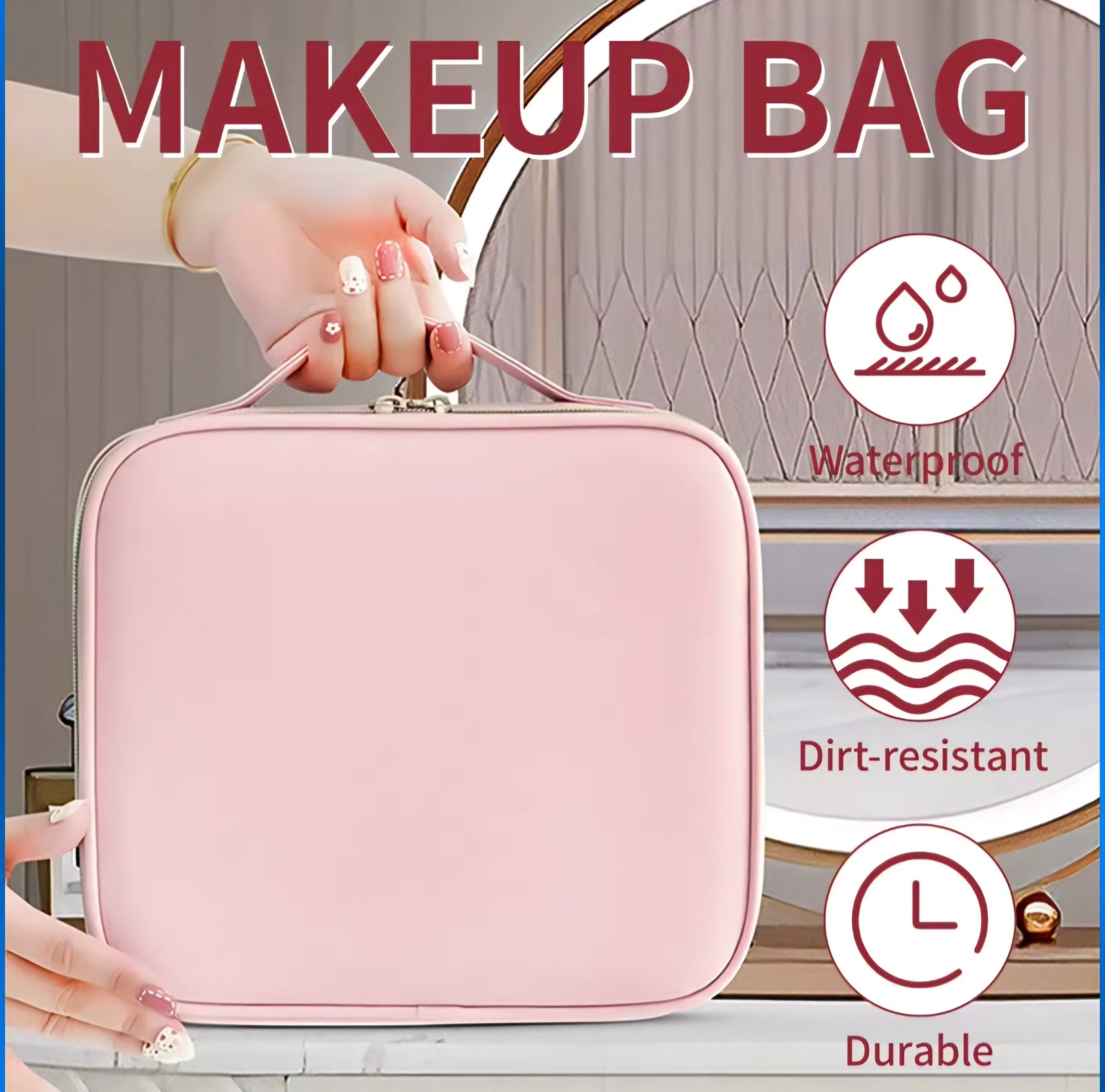 LED Kozmetičko Ogledalo sa Torbicom za Šminku