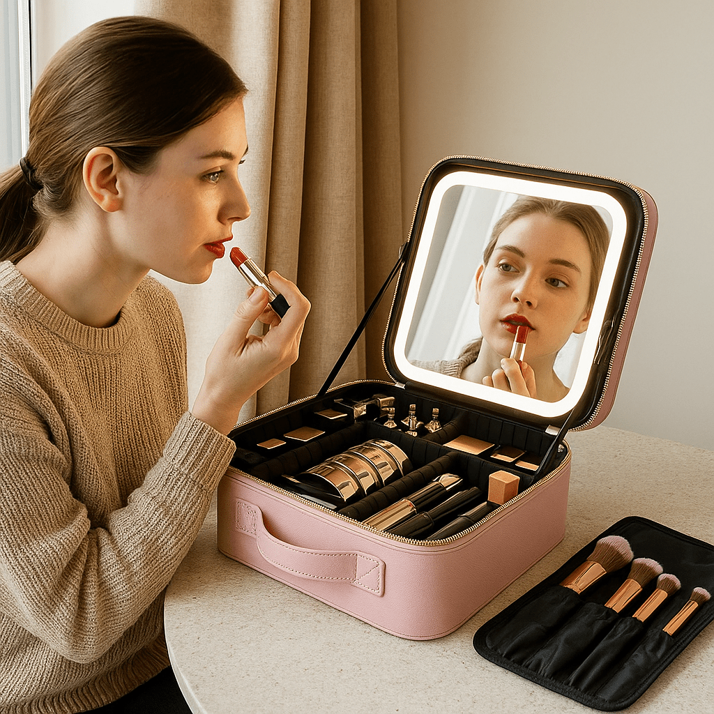 LED Kozmetičko Ogledalo sa Torbicom za Šminku