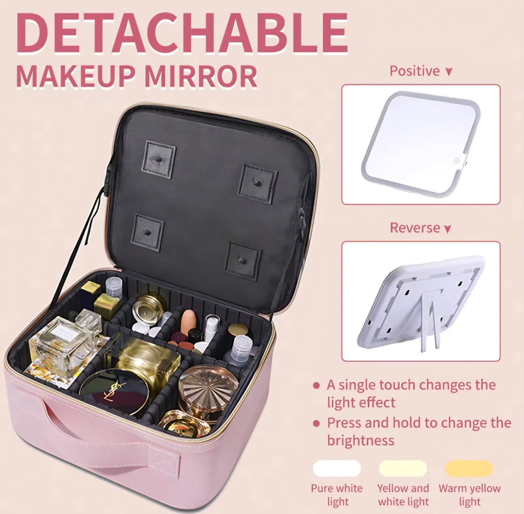 LED Kozmetičko Ogledalo sa Torbicom za Šminku