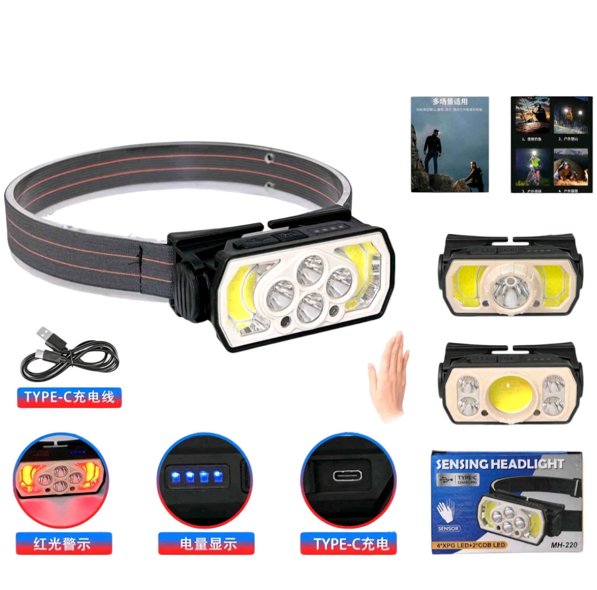 LED Naglavna Lampa s Senzorom Pokreta