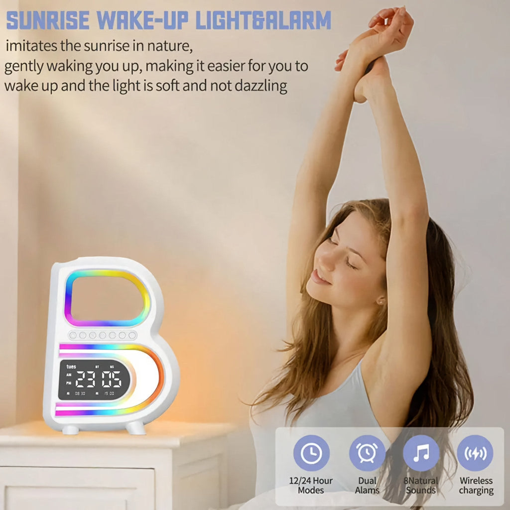 LED Stolna Lampa s Bežičnim Punjenjem i Zvučnikom