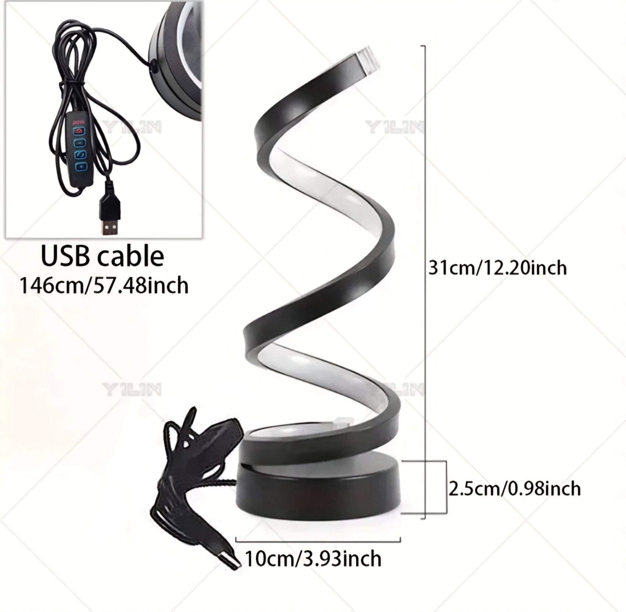 LED Stolna Spiralna Lampa