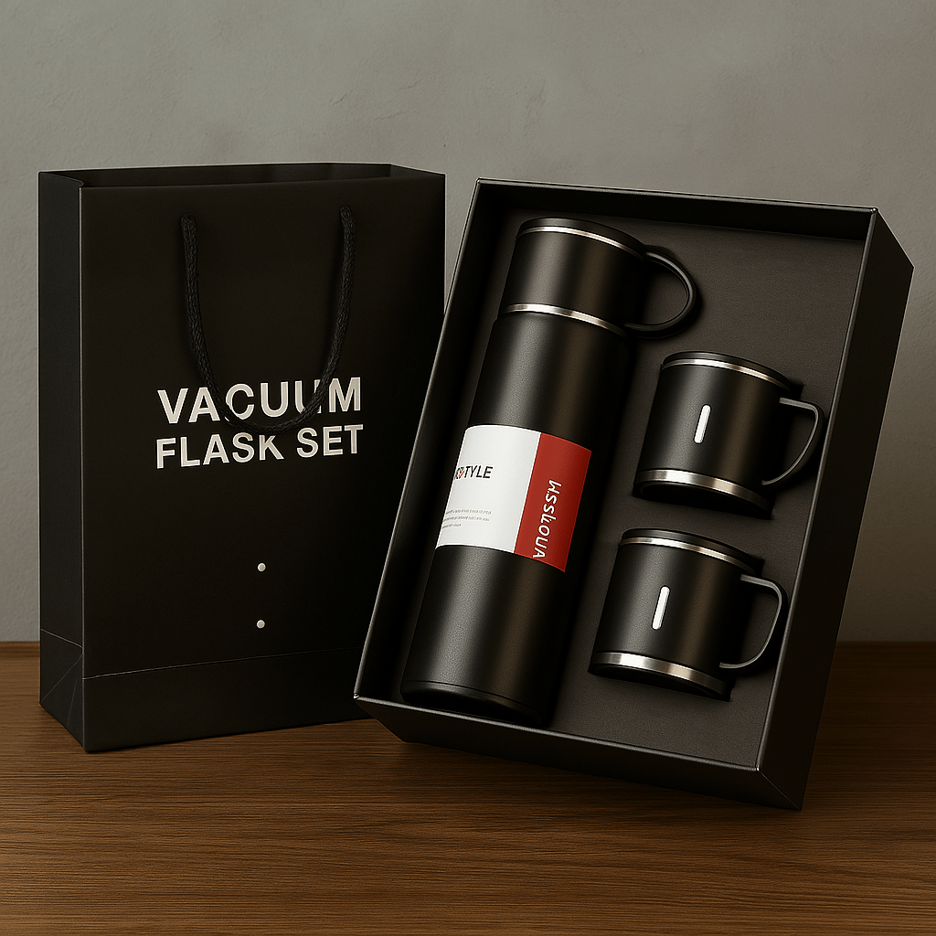 Luksuzni Termos Set – 3 Šolje + Boca