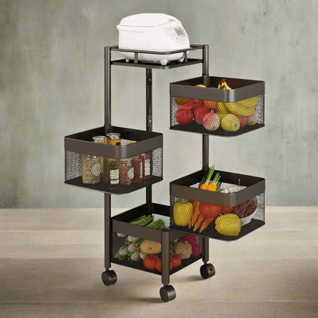 Metalna Rotirajuća Polica s 4 Etaže