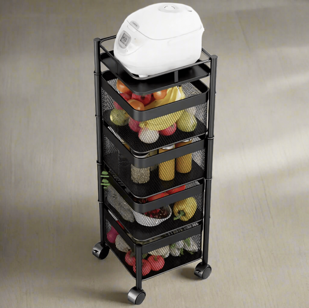 Metalna Rotirajuća Polica s 4 Etaže