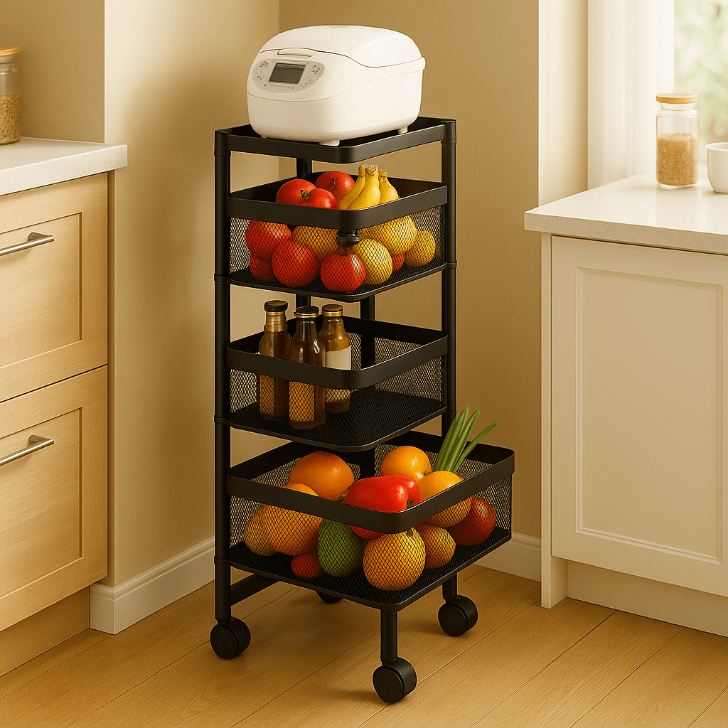 Metalna Rotirajuća Polica s 4 Etaže