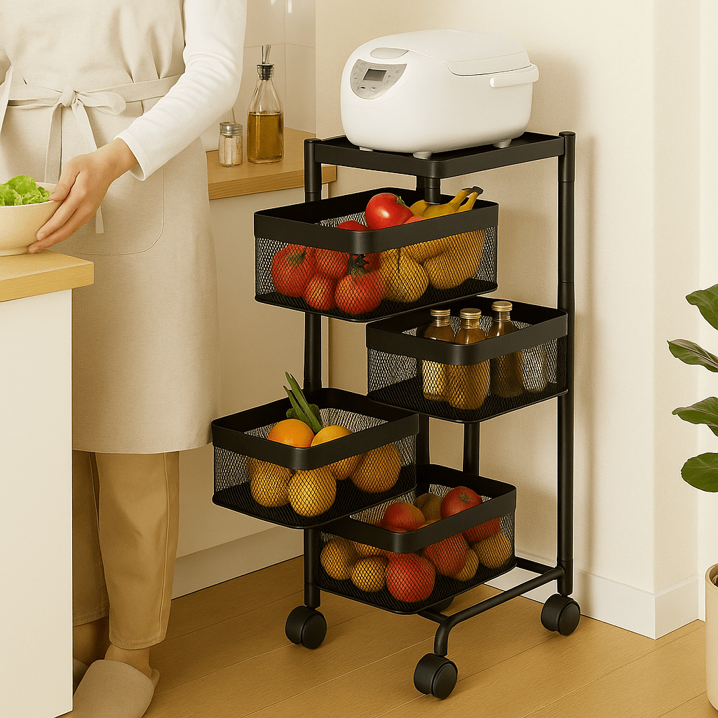 Metalna Rotirajuća Polica s 4 Etaže