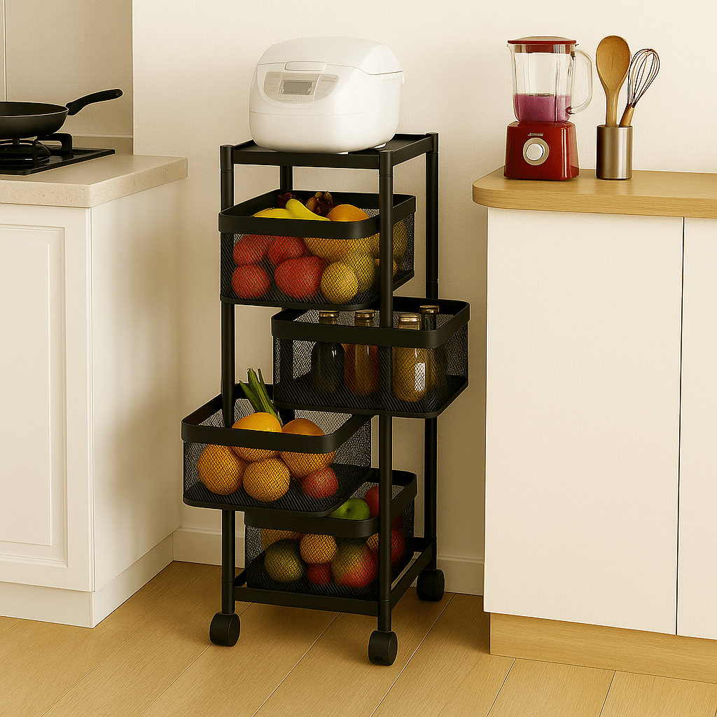 Metalna Rotirajuća Polica s 4 Etaže