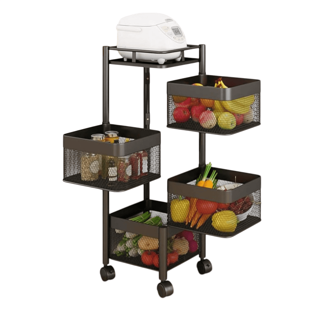 Metalna Rotirajuća Polica s 4 Etaže