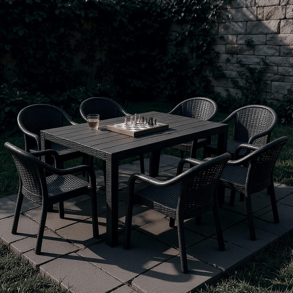 Moderna Vrtna Garnitura Ratan Stol + 6 Stolica