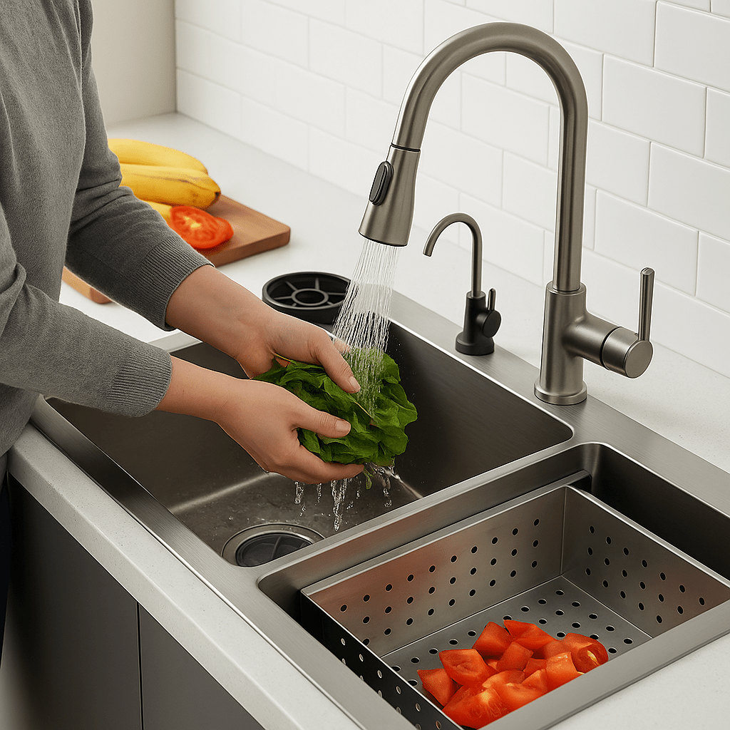 Moderni sudoper s vodopadom