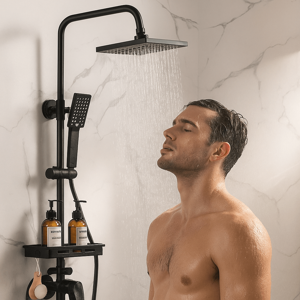 Multifunkcionalni Crni Tuš Set