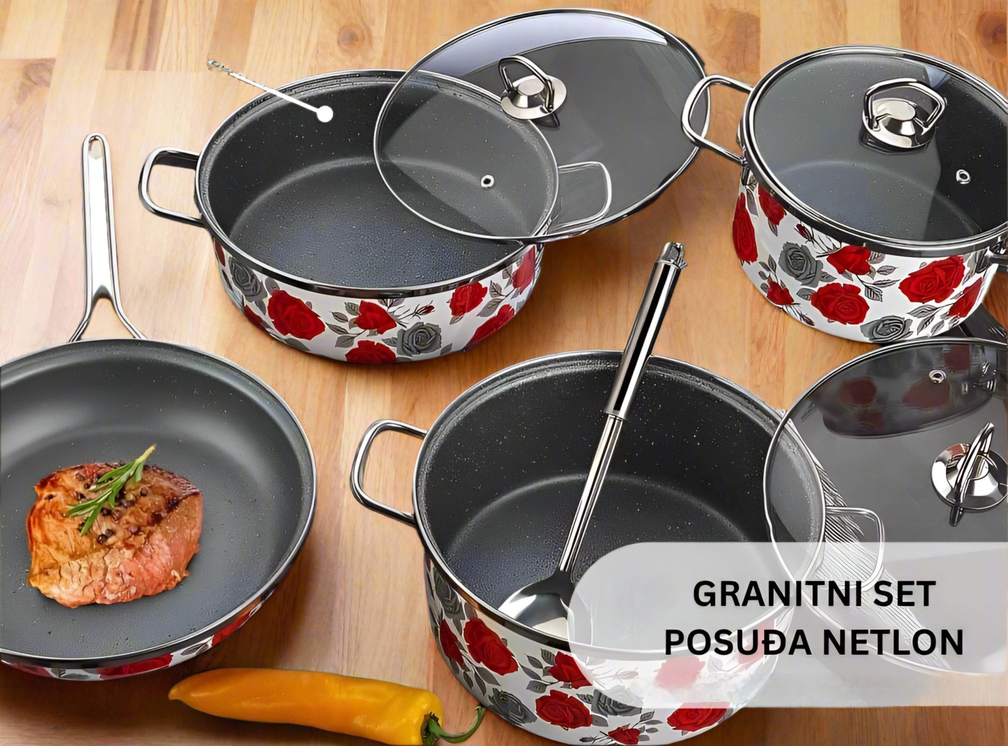 Premium granitni set posuđa Netlon
