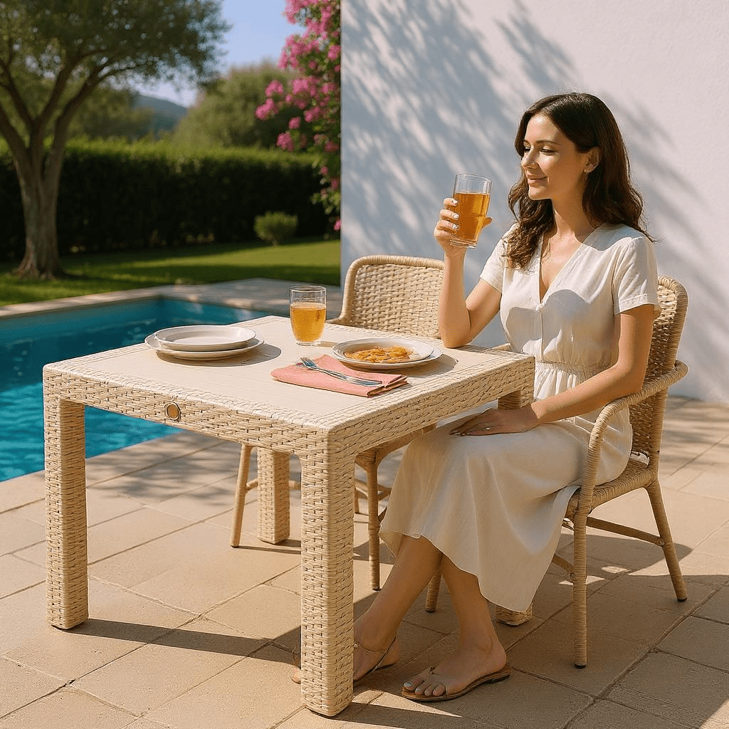 Ratan Vrtni Stol za 4 osobe