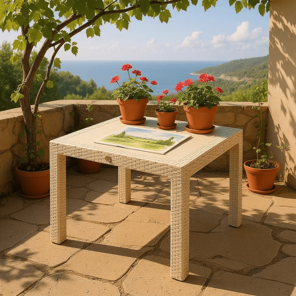 Ratan Vrtni Stol za 4 osobe