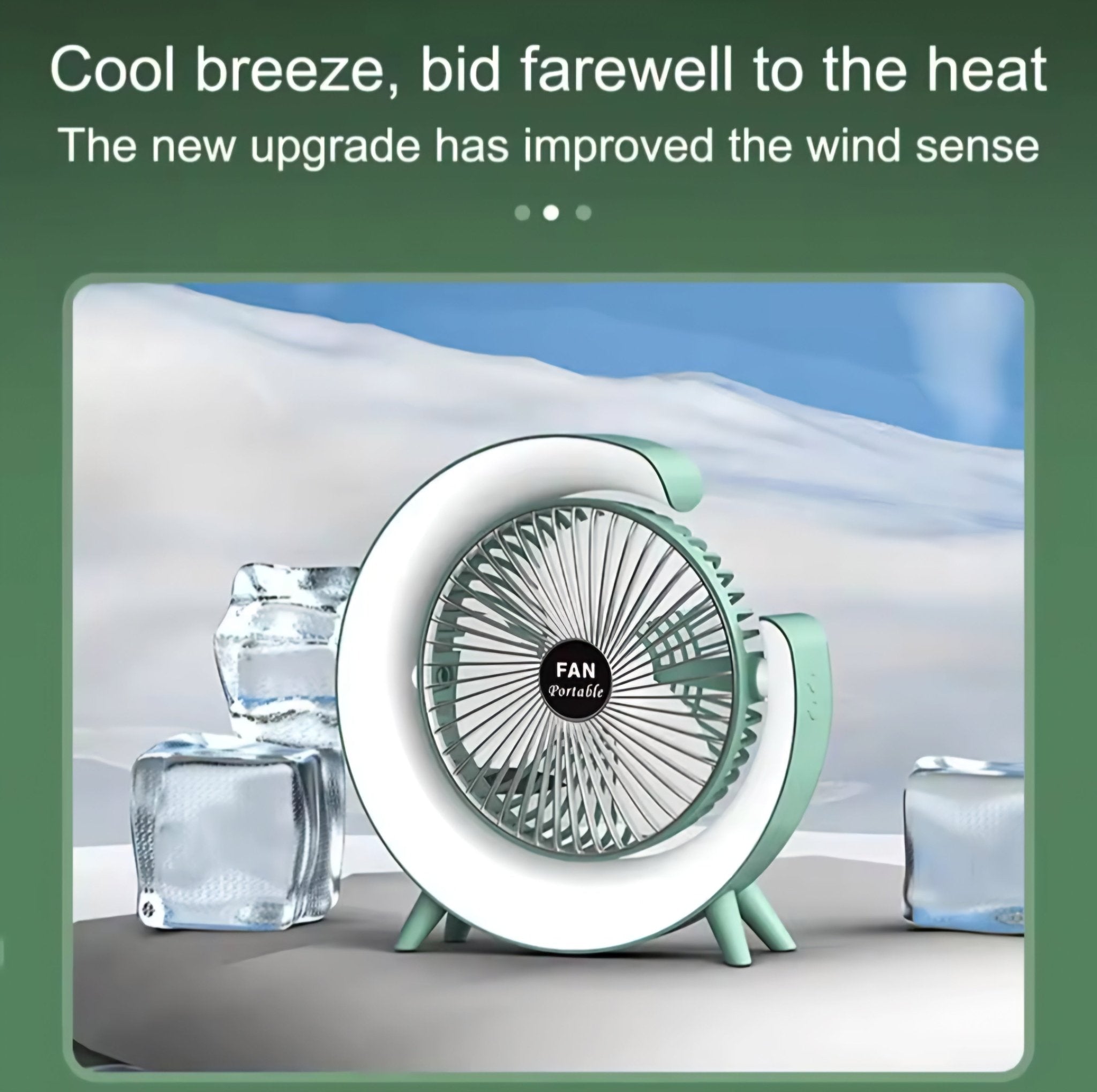 RGB Stolni Ventilator sa 7 Boja Osvjetljenja