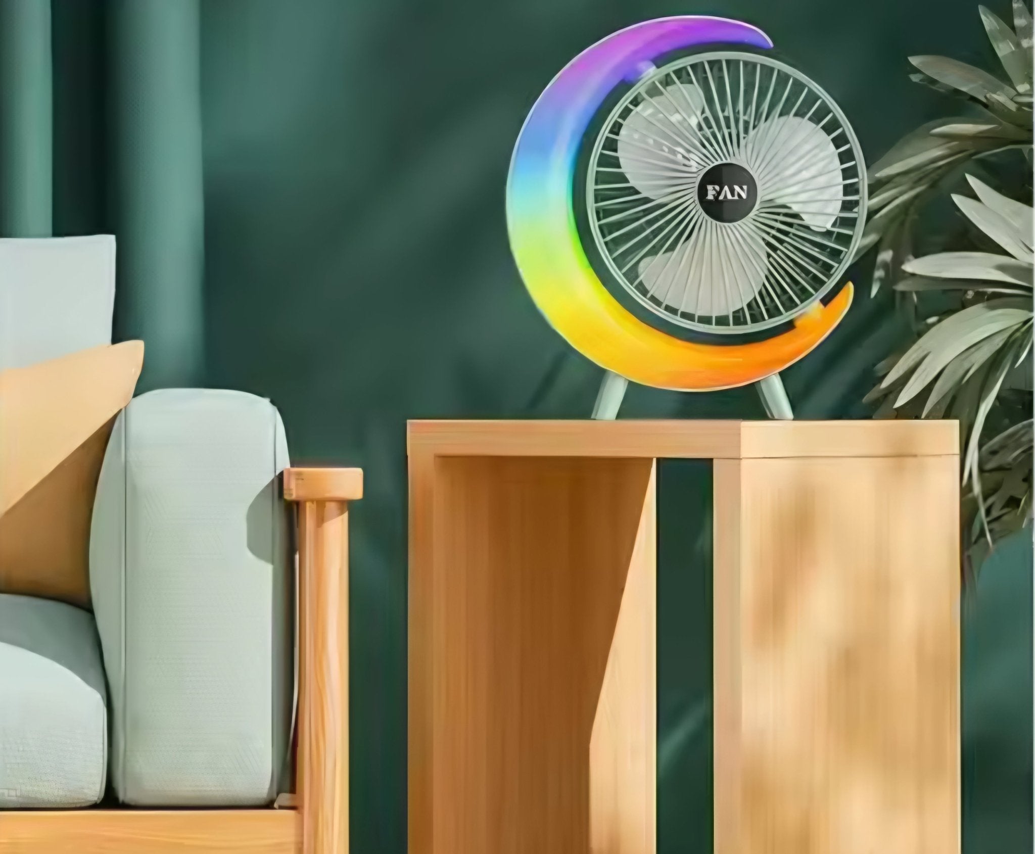 RGB Stolni Ventilator sa 7 Boja Osvjetljenja